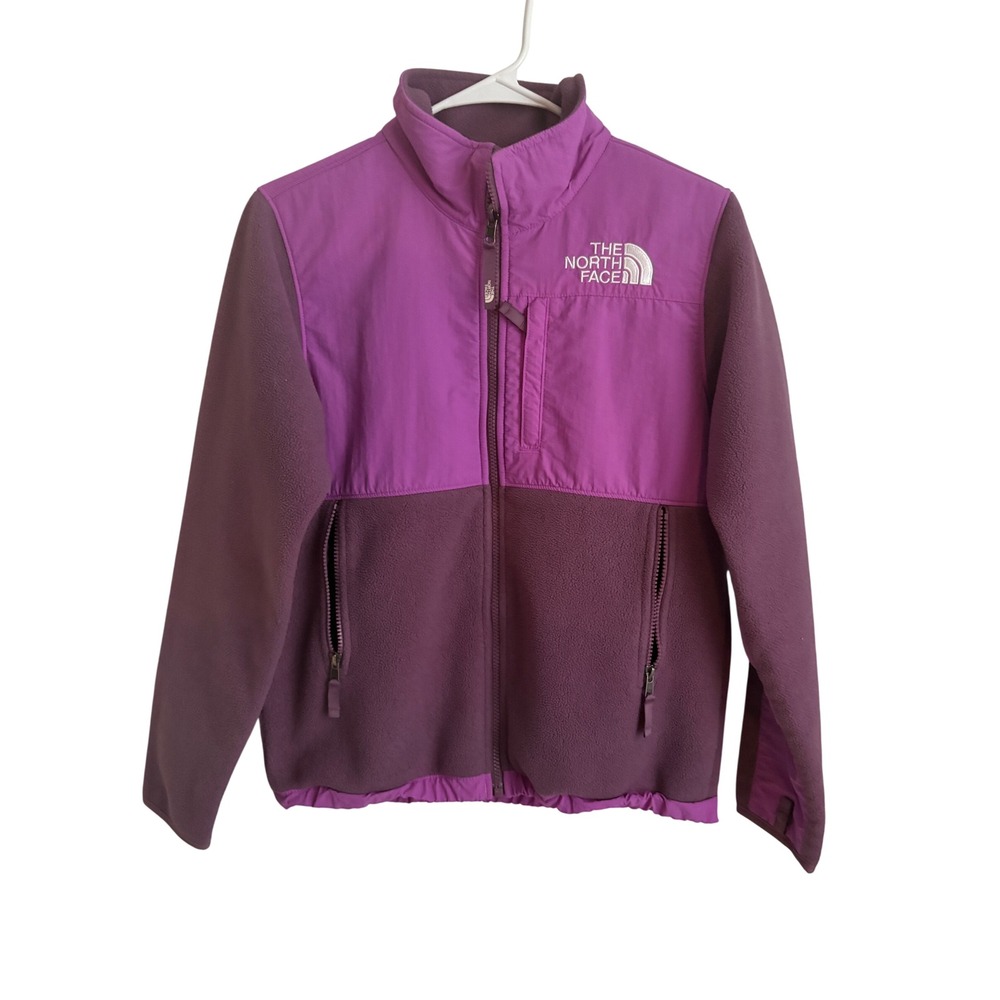 The North Face Denali Fleece Jacket Kids Large Purple Full Zip Coat